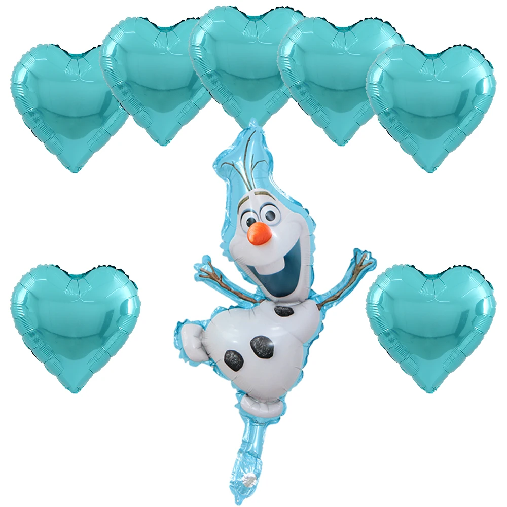 8 шт./лот, картонные воздушные шары из фольги Олафа, украшения для свадьбы, дня рождения, вечеринки, детские игрушки, надувные воздушные шары для детского душа