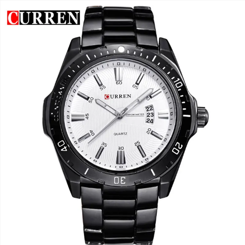 Men's Fashion Steel Band Waterproof Calendar Watch Luminous Pointer Multifunctional Student Sports Timing Men's Quartz Watch
