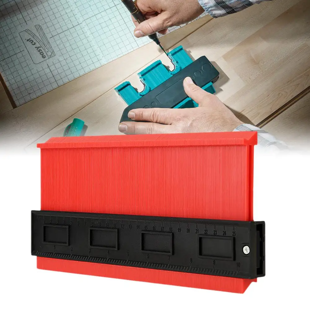 10 Inch Upgraded Widening Contour Gauge Precisely Copy Irregular Shapes Wood Marking Duplicator Tool Tiling Laminate Tiles Tools
