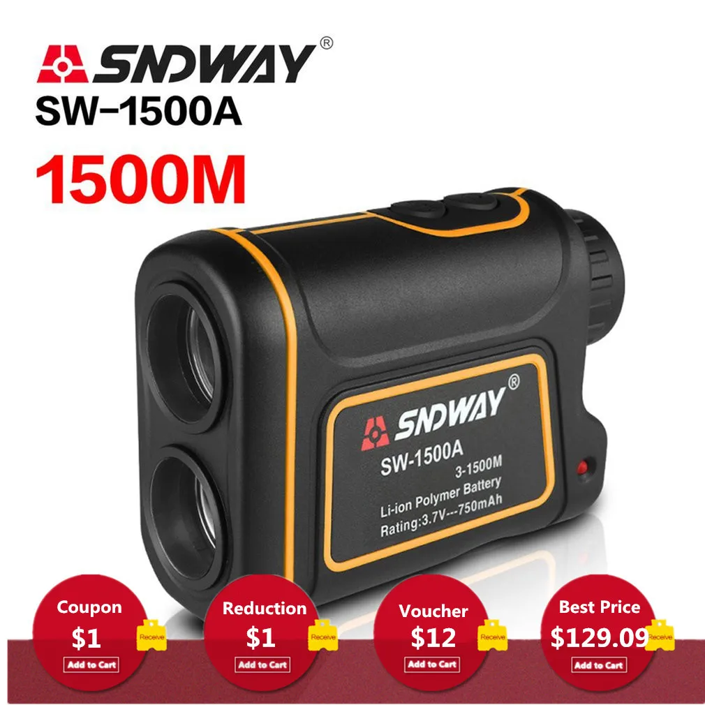 

SNDWAY SW-1500A Monocular Telescope Laser Rangefinder 1500m Trena Laser Distance Meter Golf Hunting laser Range Finder