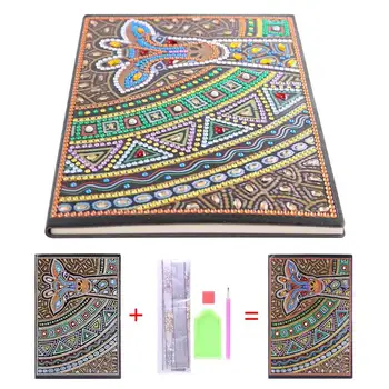 

Special Shaped Diamond Painting Notebook Animal Vintage Pattern 50 Pages A5 Office School Gifts DIY Writing Crafts