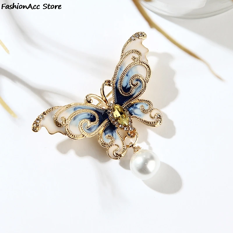Crystal Butterfly Brooches High Quality Rhinestones Pins Women Fashion Jewelry | Украшения и аксессуары