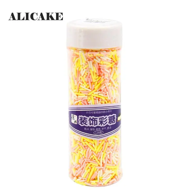 120g Edible Sprinkles Colorful Baking Cake Decoration Tools Sugar Food Coloring Sprinkle Candy Baking Bakery Pastry Tools