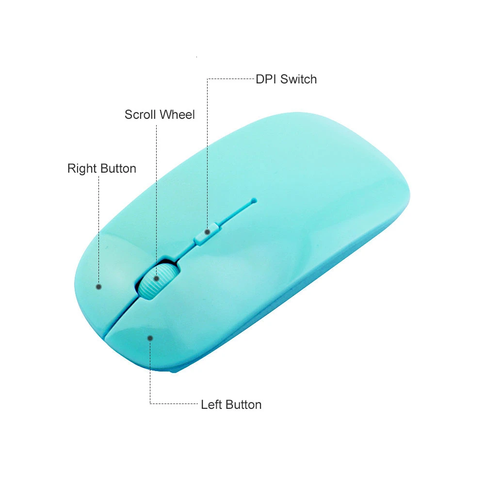 Wireless Computer Mouse Optical Ultra Thin Small Portable USB Mause Pink Blue Ergonomic Office Gaming 3D Mice For PC Laptop Mac Wireless Computer Mouse Optical Ultra Thin Small Portable USB Mause Pink Blue Ergonomic Office Gaming 3D Mice For PC Laptop Mac