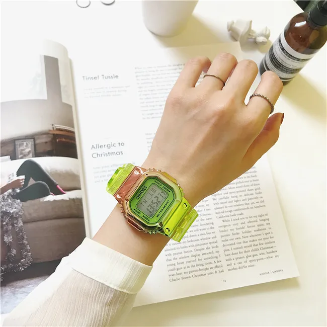 Роскошные брендовые военные наручные часы для мужчин G часы шок цифровой светодиодный часы мужские водонепроницаемые спортивные мужские часы Relogio Masculino - Цвет: Зеленый