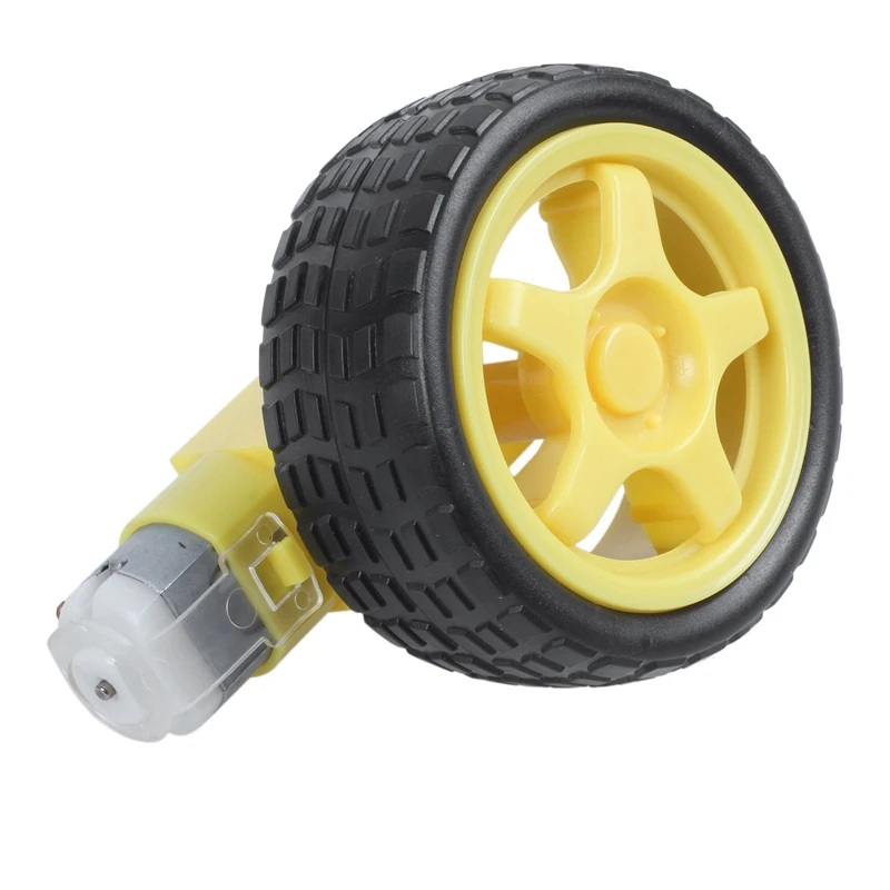 4 шт. для Arduino Smart Car Robot пластиковое колесо шин с DC 3 6V мотор