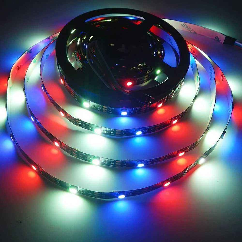 Светодиодная лента WS2812B sk6812 IC Smart pixel светильник RGB 4 в 1 RGBW RGBWW индивидуально