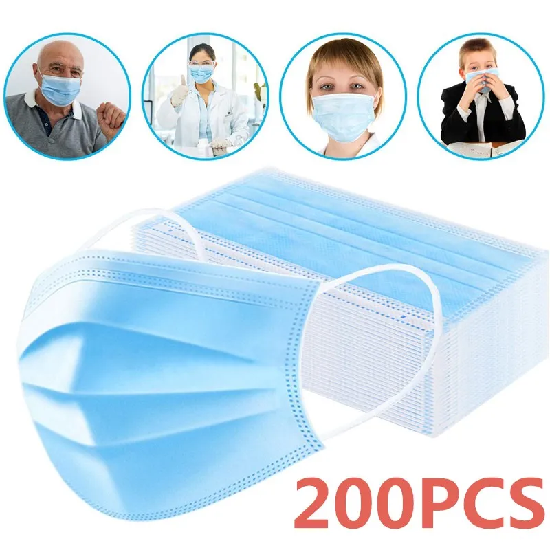 

Disposable Protective 3 Layers Dustproof Facial Protective Cover Masks Maldehyde Prevent bacteria anti-virus Masks
