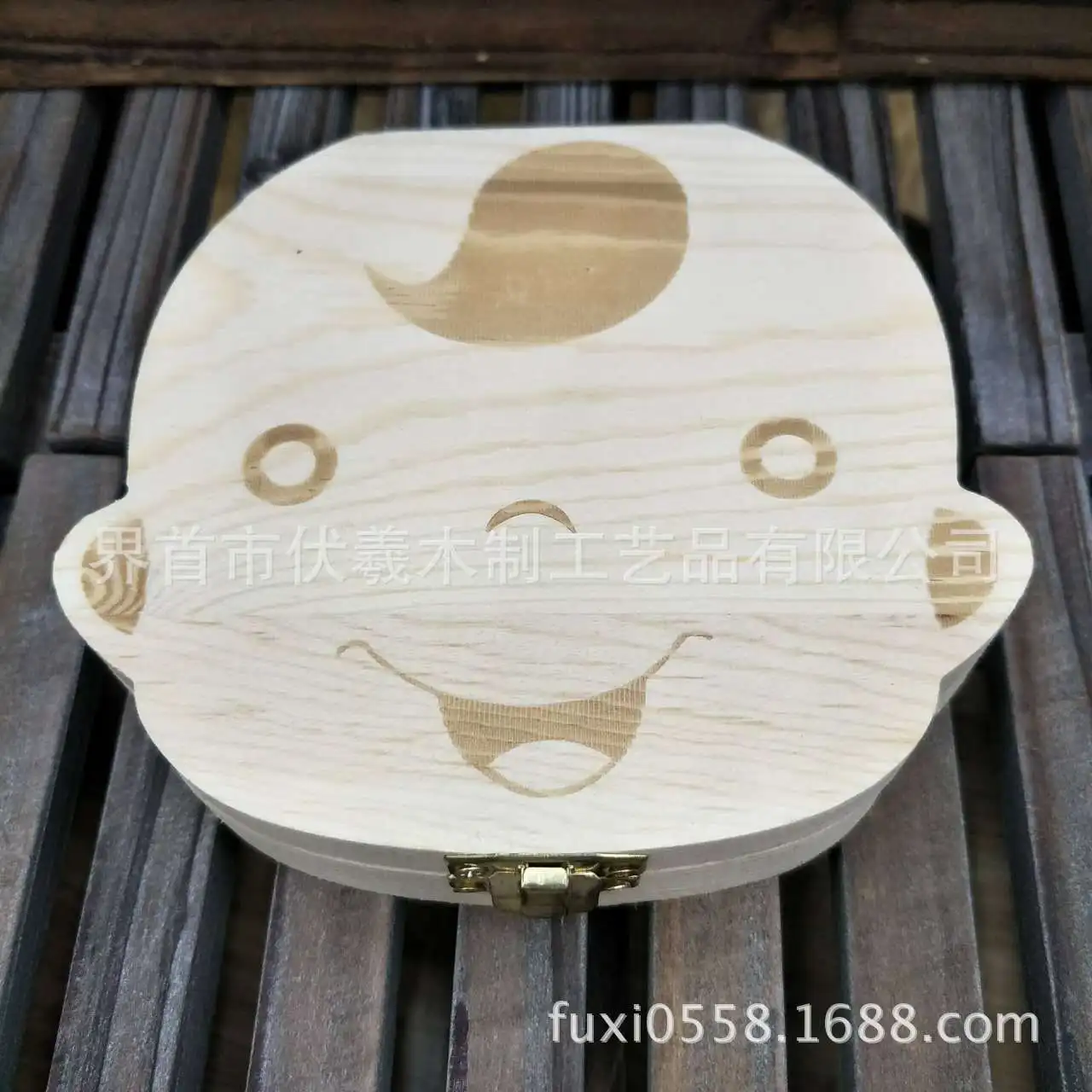 New Style Hot Selling Customizable Wooden Baby Lanugo Baby Teeth Box Deciduous Teeth Locket Lanugo Deciduous Collection Box