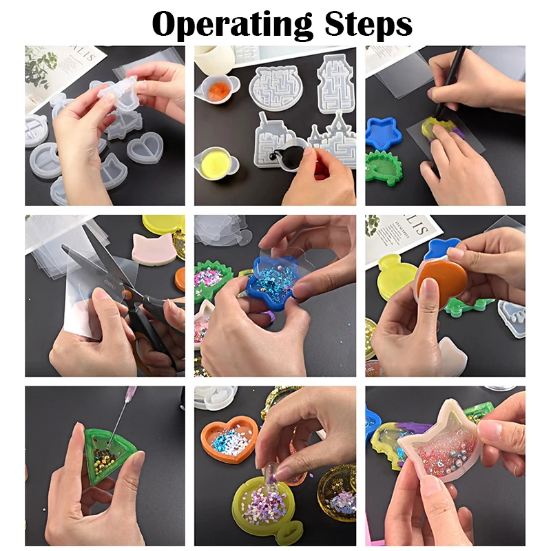 Keychain Molds for Epoxy Resin Kawaii Molds Cute Resin Molds Resin