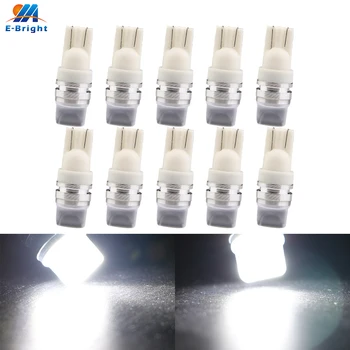 

10pcs 12V W5W T10 2835 3 SMD Led Light Bulbs Indicator Car Turn Tail Door Car Clearance Light with Lens 7 Colors