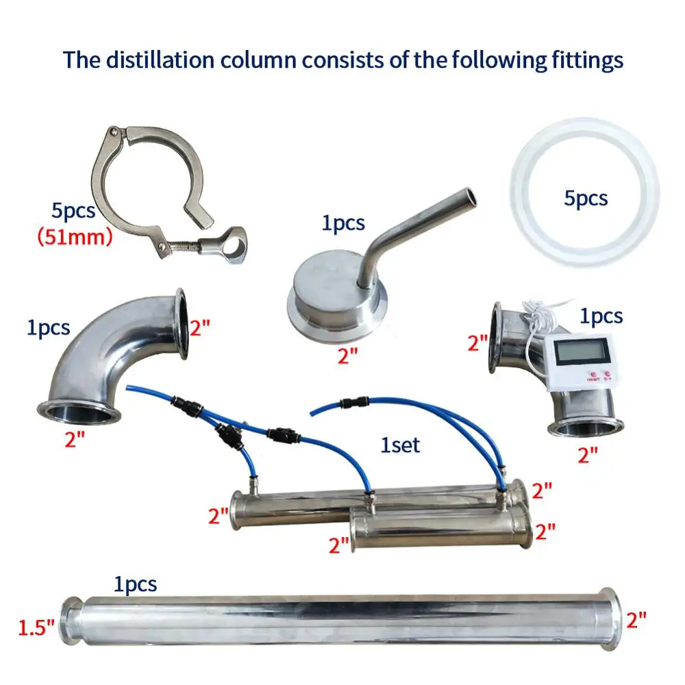 Литров DIY домашний дистиллятор Alambic Самогонный спирт еще из нержавеющей меди Вода Вино эфирное масло пивоварения комплект вино драйвер