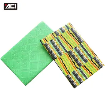 

ACI 2 Yards Ankara Fabric African Real Wax Prints Ghana Kente Fabric Embossing With 2 Yards Veritable Wax Block Prints Fabric