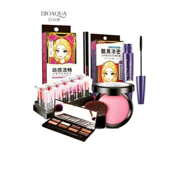 

woman 5Pcs/Lot BIOAQUA Eye Shadow Red Sun Lipstick Eyeliner Makeup