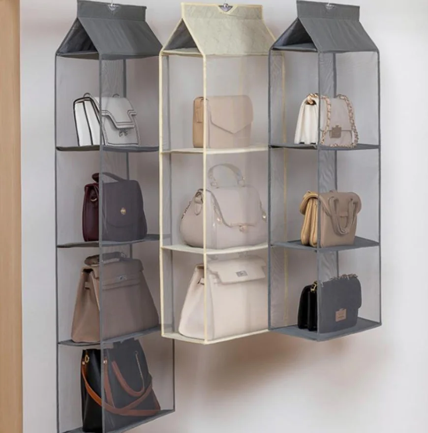 

Handbag hanging organizer Hanging wardrobe organizer Three-dimensional storage hanging bag Handbag organizer for closet