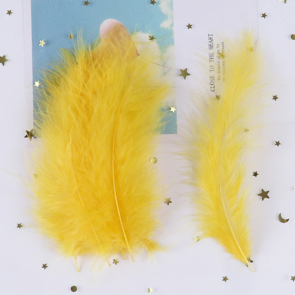 50-100pcs Fluffy Turkey Marabou Feather 10-15cm White for Jewelry Making Decoration Wedding Accessories Feather Craft craft feathers,natural feathers,turkey feathers