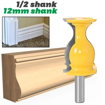 

1PC 1/2" 12.7MM 12MM Shank Milling Cutter Wood Carving Architectural Cemented Carbide Molding Router Bit Trimming Wood Milling