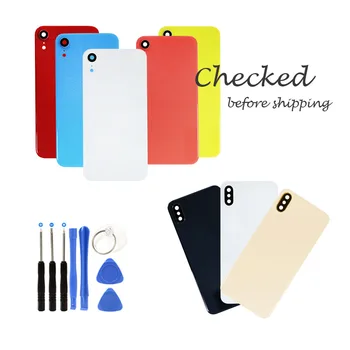 

E-family For iPhone XS Max Back Battery Cover Rear Glass Housing Case+Sticker Replacement Part For iPhone XR with Camera Lens