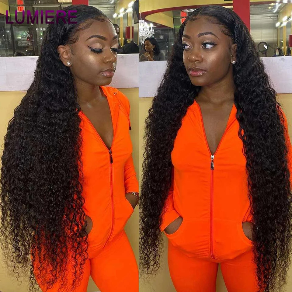 32 38 40inch Water Wave Bundles with Closure Peruvian Hair Weave  Bundles with Frontal 6X6 HD Transparent Lace Closure 100% Remy 5