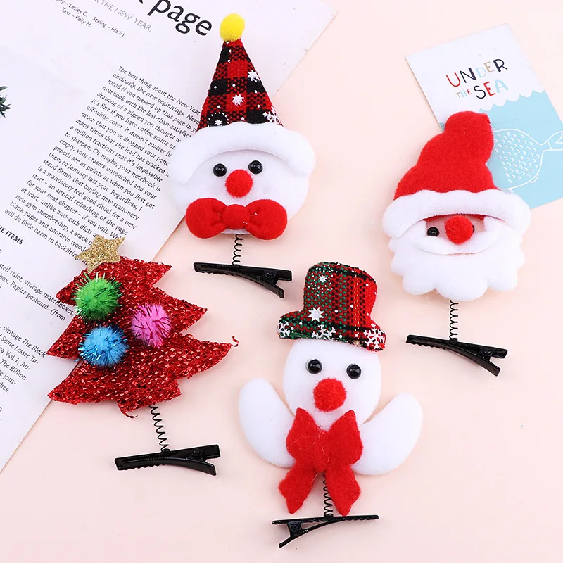 1 Pcs New Cute Antler Hair Clips Christmas New Year Red Antler Headband Moose Mushroom Forest Nut Hair Accessories Hairpins