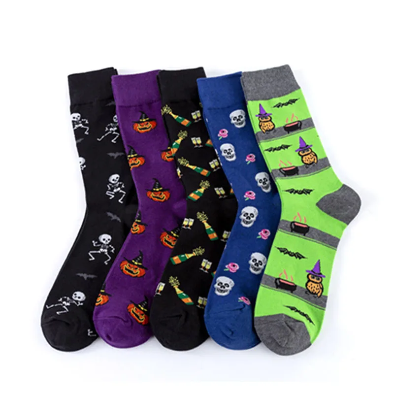 

New style casual cotton socks street trend in tube socks European and American Halloween socks
