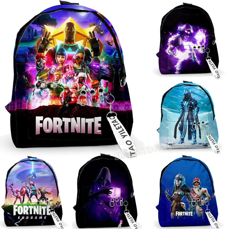 Рюкзак с мультяшными фигурками Fortnites школьный ранец канцелярские принадлежности