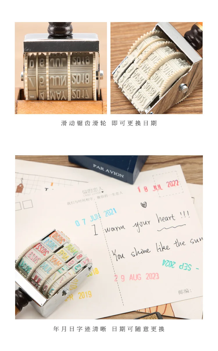 Zakka* винтажный штамп даты DIY деревянный для скрапбукинга канцелярские стандартные штамп