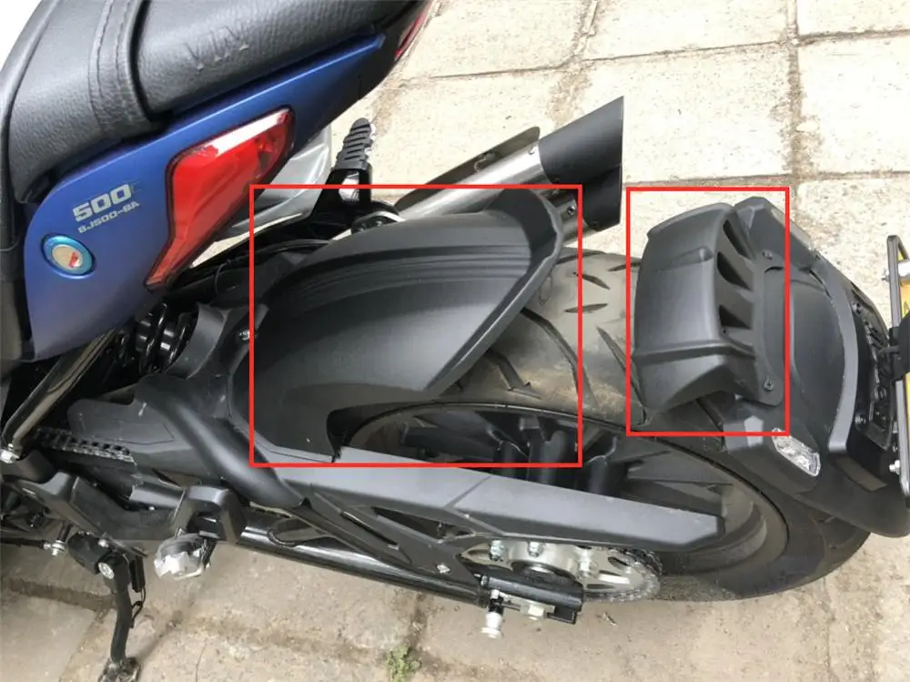 

for Benelli 502C Motorcycle Rear Tire Huger Mudguard Fender Guard Cover 2-piece Set
