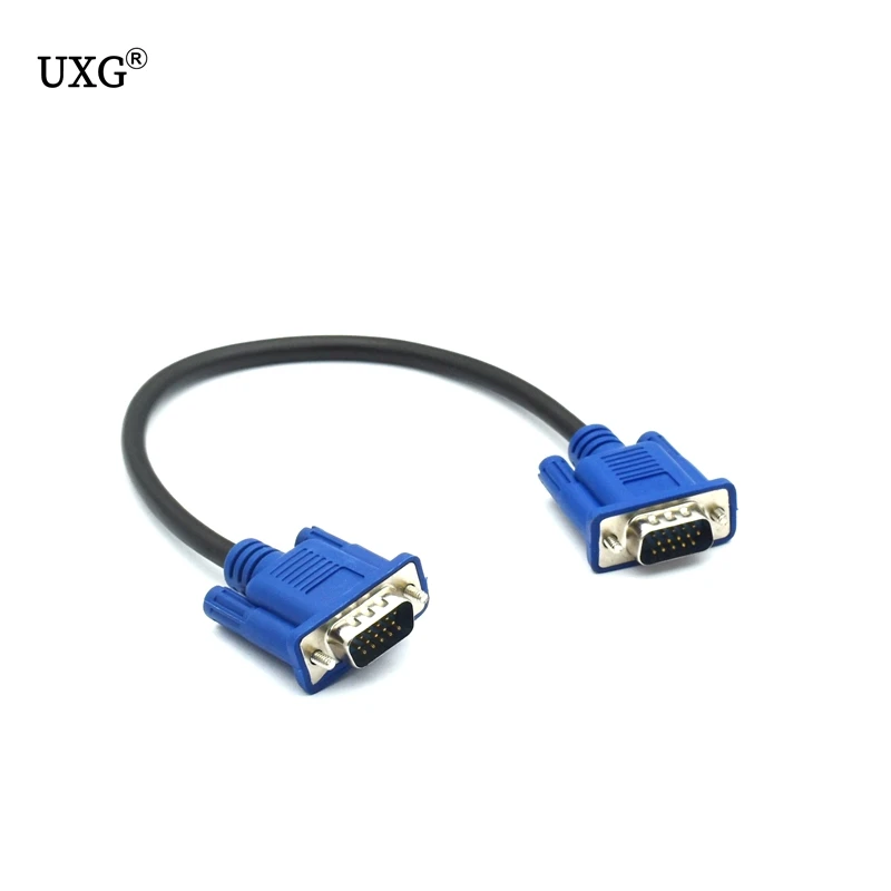 VGA cable male to male braided shielding high premium HDTV VGA computer TV display signal short cable 30cm 50cm 0.3m/0.5m/1.5m vga cable vga cable adapter
