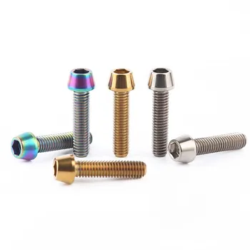 

Custom Titanium Alloy Fixed Flower Drum Screws M6 * 25 Titanium Alloy Screws TC4 Climbing Car Flower Drum Titanium Screws