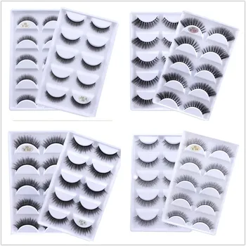 

Wholesale 100 Box Lashes In Bulk Mix 5 pairs 3d Mink Lashes Natural Mink Eyelashes Wholesale False Eyelashes Makeup Lashes