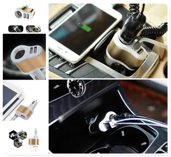

3.1A dual USB car charger 12-24V cigarette lighter socket power adapter