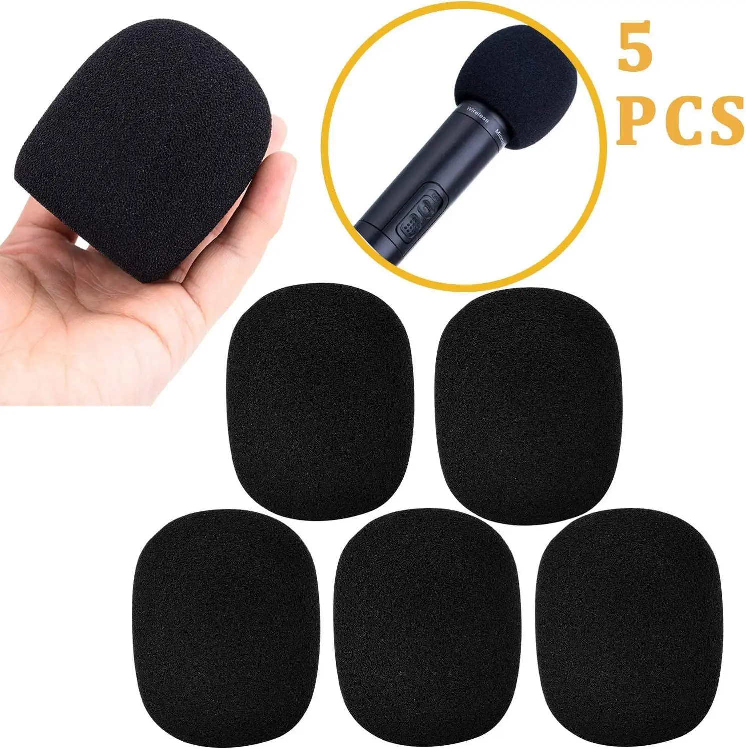 KEPHE Microphone Cover Windscreen Foam 5 Pack Mic Handheld (5 Pack) | Электроника