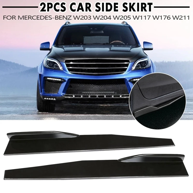 74 5cm Glossy Black Car Side Skirt Rocker Splitter Lip Body Kit Winglet Wing For Toyota Corolla 