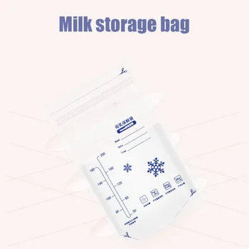 

10pcs Bedroom Leak Proof Disposable Feeding Supplies Double Sealed Breast Milk Storage Bags Baby Safe Home Travel 200ml Clear