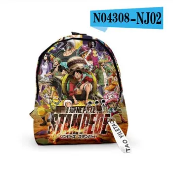 

One Piece Luffy Skull Zoro Backpack School Bags Mochila Travel Bags Ribbon Ring Circle Backpack Small bags For Boys Girls