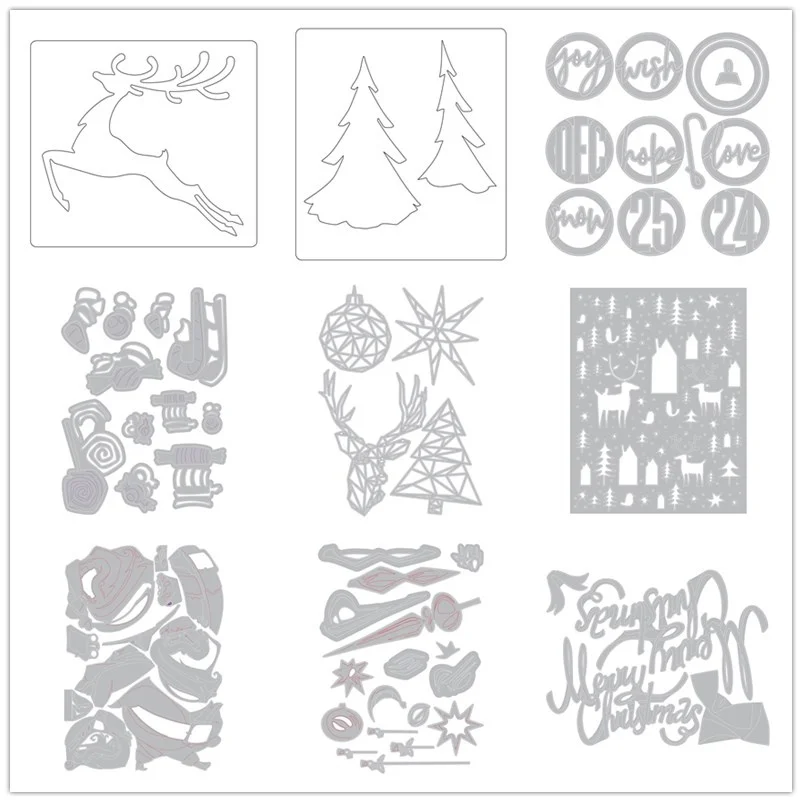 

2019 3D New Layer Metal Cutting Dies and Scrapbooking For Paper Making Christams Decoration Embossing Frame Card Dies Set