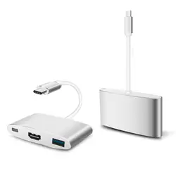 Type C к HDMI USB 3,0 зарядный конвертер USB-C 3,1 цифровой AV многопортовый кабель адаптеры для MacBook Air Pro samsung huawei Тип