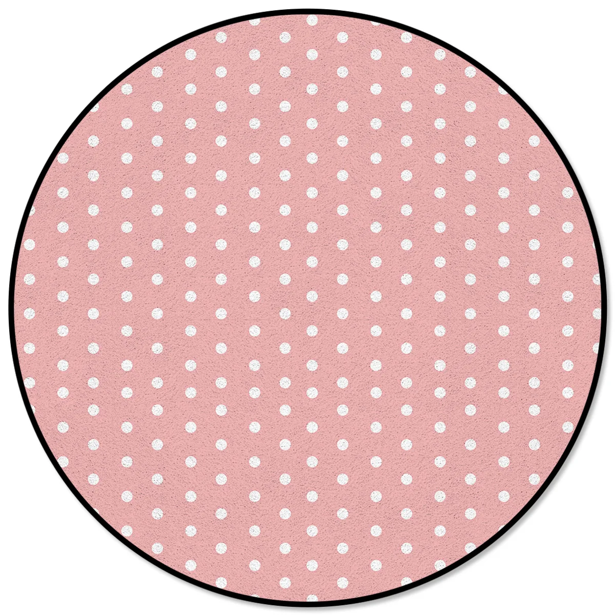 Белый круглый розовый ковер с волнистыми точками, ковры для декора гостиной, коврики для детской комнаты, коврики для спальни, современные коврики