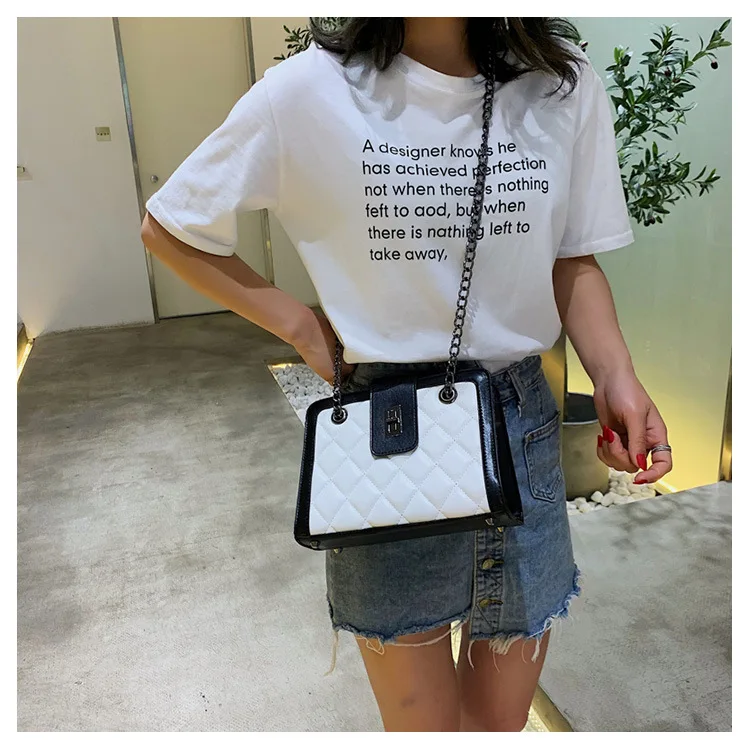 Женская сумка, стиль, модная женская сумка на цепочке,, Корейская версия, сумка на одно плечо