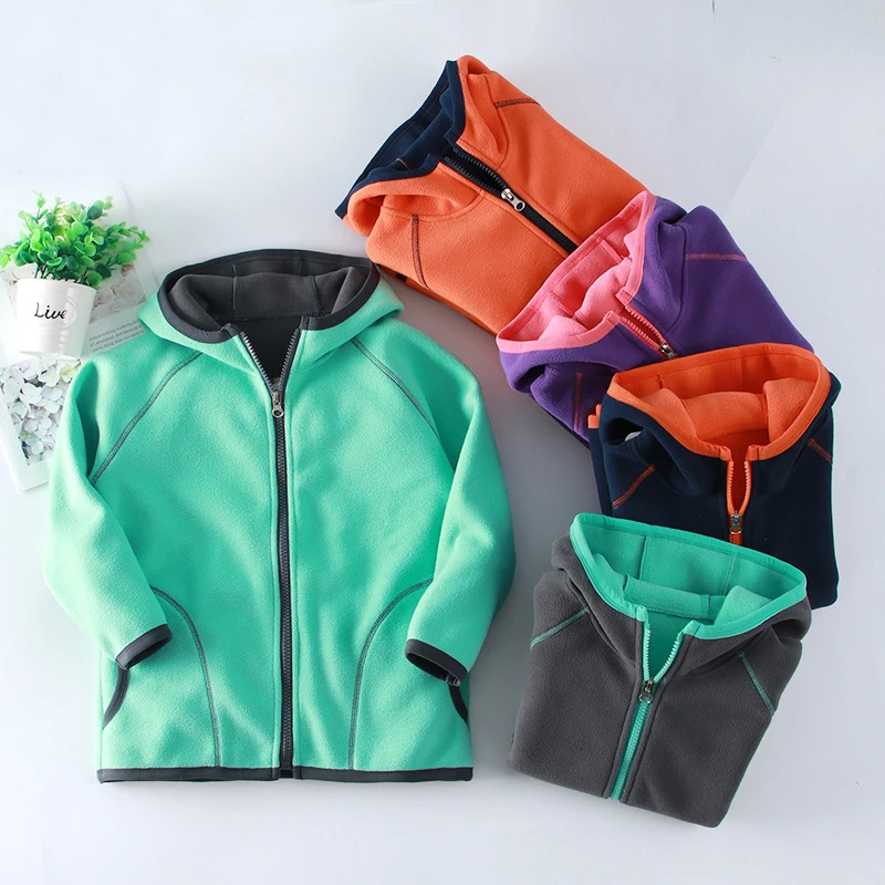 

Children Outwear Clothing Fleece Hooded Coat Boys Girls Kids Autumn-Winter Warm Jackets