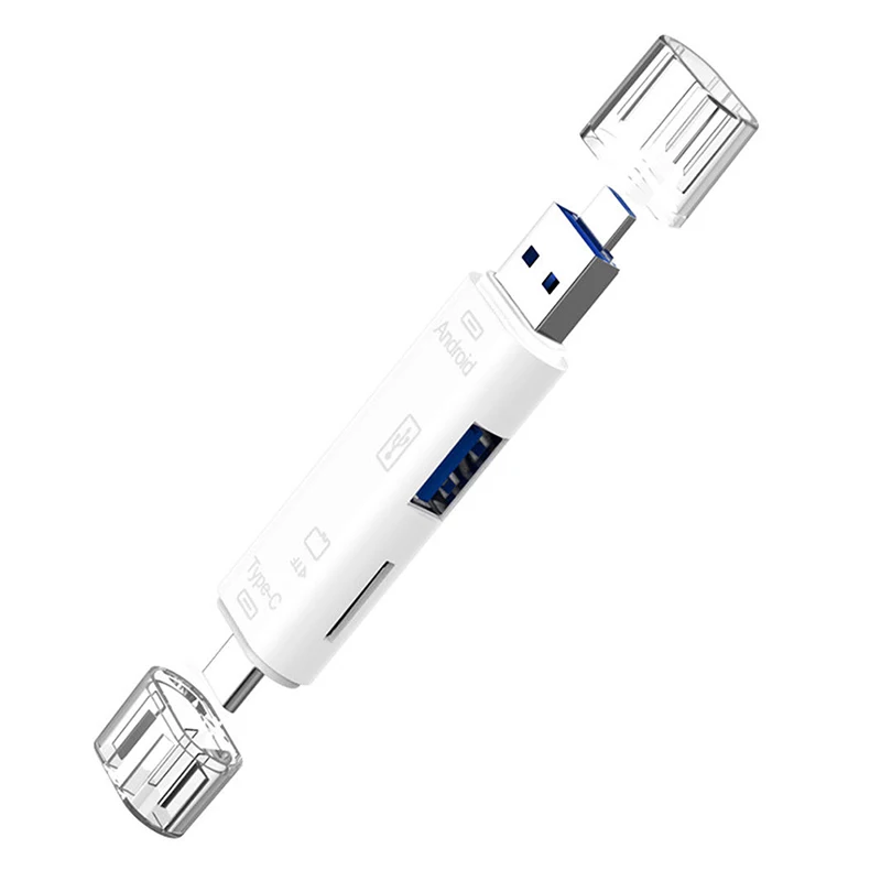 Все в 1 Usb 3,1 кард-ридер высокоскоростной SD TF Micro SD кард-ридер Тип C USB C Micro USB память OTG кард-ридер - Цвет: Белый