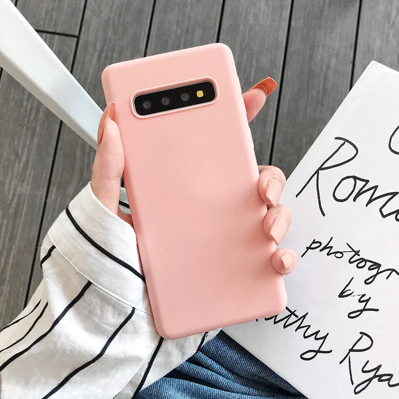 Розовый Модный ТПУ карамельного цвета чехол для телефона для samsung Galaxy S10 S9 S8 J7 J8 A20 A30 A40 A60 A50 A70 A90 M10 M20 Мягкий силиконовый чехол - Цвет: Розовый