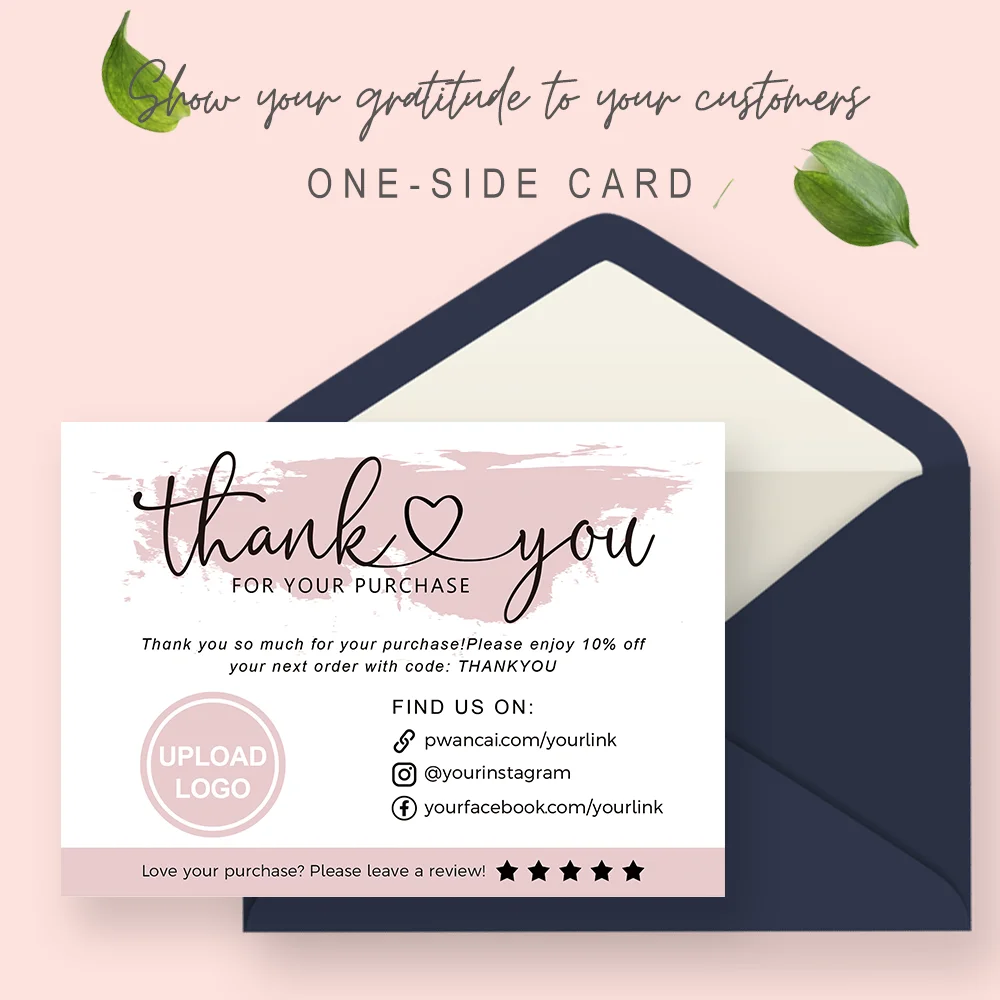 PRINTABLE Leave Review / Thank You Order Insert Card 