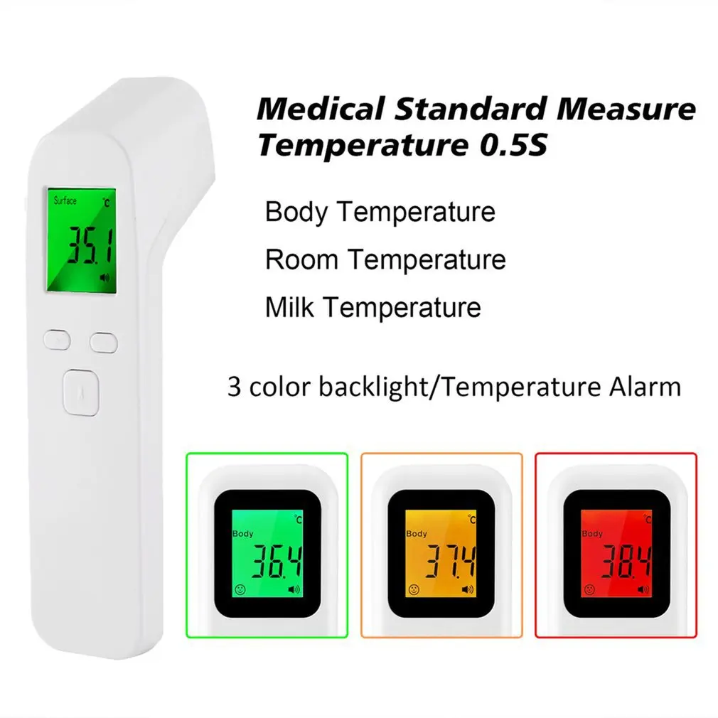 Reducido Termómetro Digital infrarrojo LCD para bebés, medidor de cuerpo para frente, oreja, sin contacto, cuerpo de adulto, fiebre, IR, niños, novedad aKwjMgOy3jg