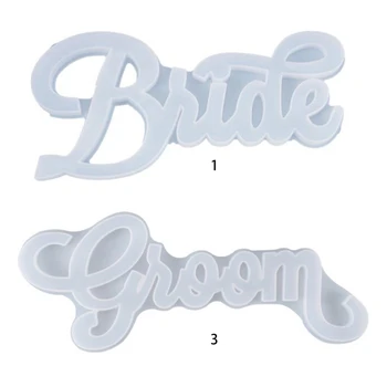 

Bride/Hello English Letters Words Decorations Casting Silicone Mould Resin Mold AXYD