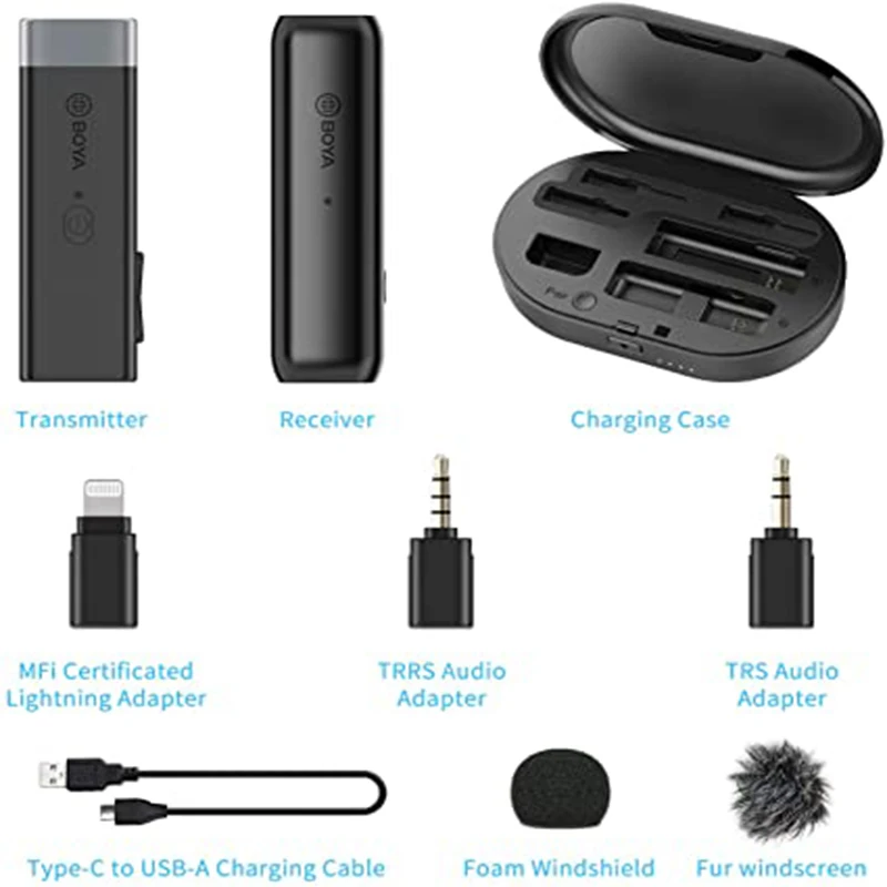 BOYA-Wireless Microphones,Accessories,Recording Equipment