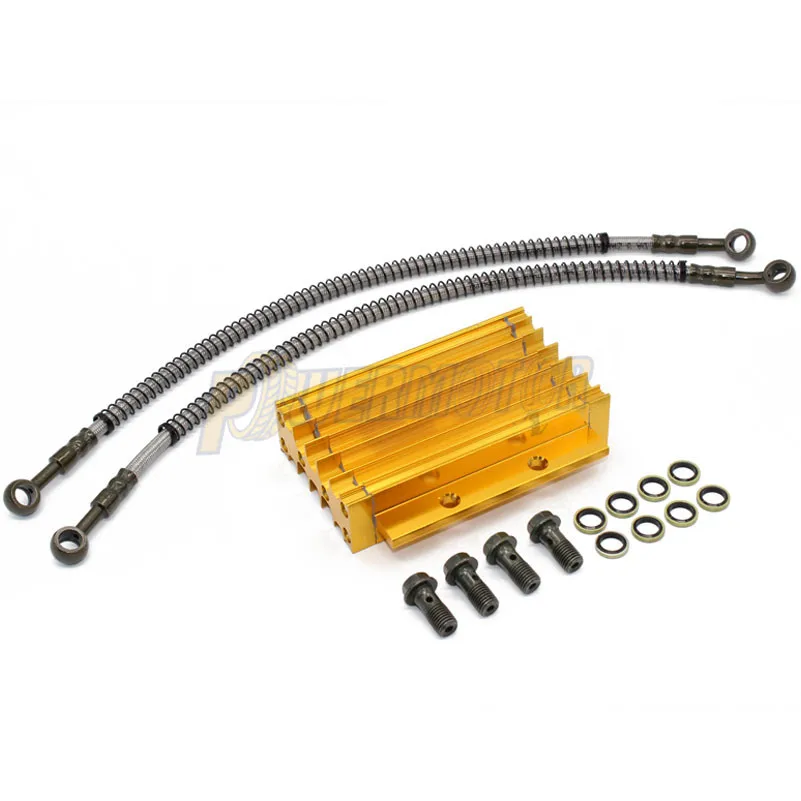 Motorcycle Oil Radiator Bike Oil Cooler Kit for Lifan 110 125cc Honda CRF Aluminum ATV Quad Motocross Engine Cooling Accessories