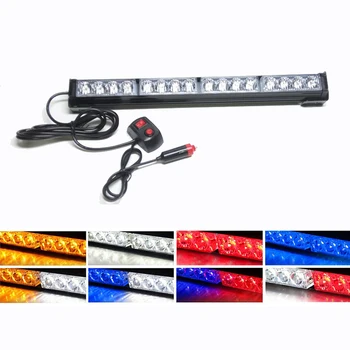 

18" 16 LED Warning Light Bar Emergency Warning Flashing Car Light Advisor Strobe Beacon Safety Warning Light Bar Blue White