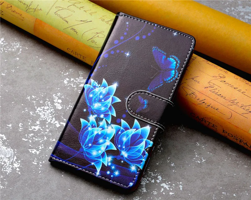 Кожаный чехол книжка с цветами для Lenovo A6010 Plus A6000 Lemon K3 6010 A 6000 a6010|Чехлы-портмоне| |